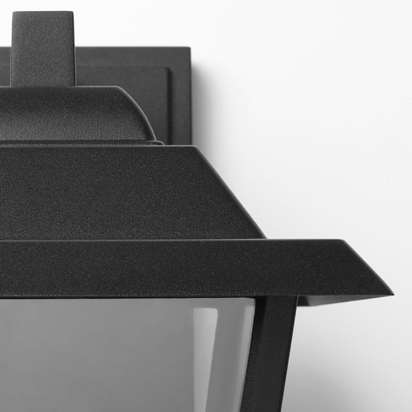 BÄCKFRÄNE Applique, installation permanente, extérieur noir