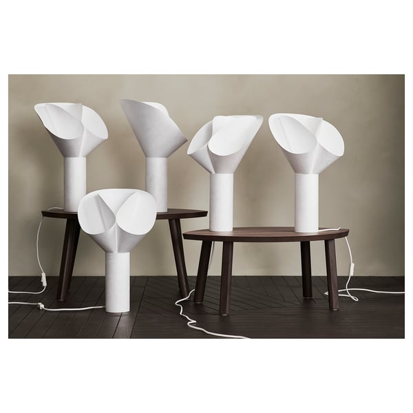 BÄCKNATE Lampe de table, blanc, 20 "