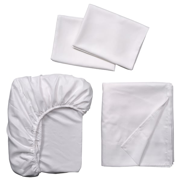 BÄRGLIM Ensemble draps, blanc, Grand 2 places