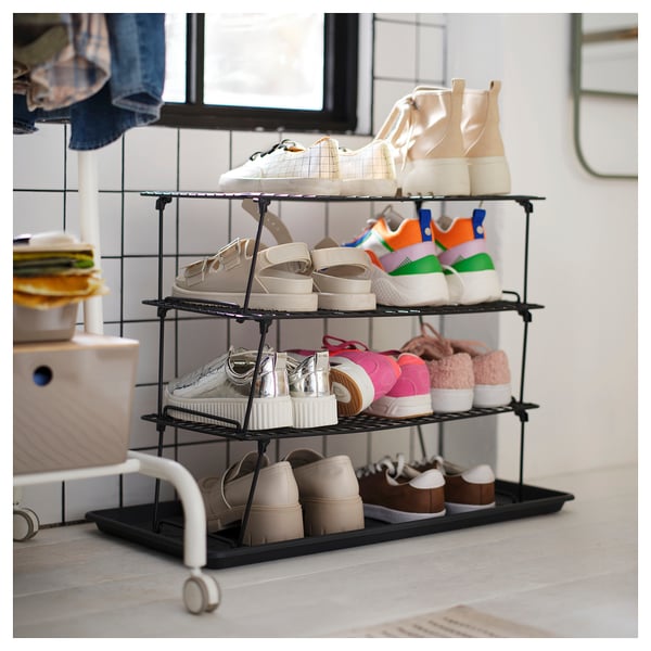 BAGGMUCK Plateau pour chaussures, intérieur/extérieur/gris, 28x14 "