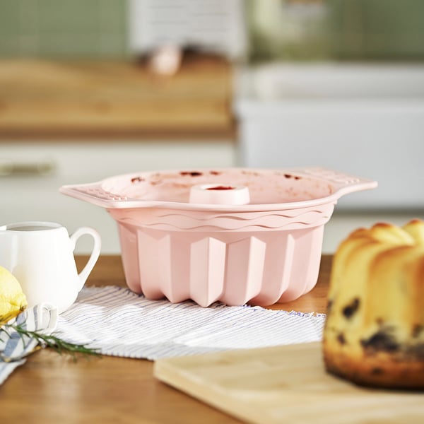 BAKTIDER Moule à gâteau cannelé, rose clair, 8 5/8 "