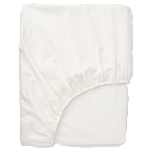 BALSAMPOPPEL Drap-housse, blanc, 2 places