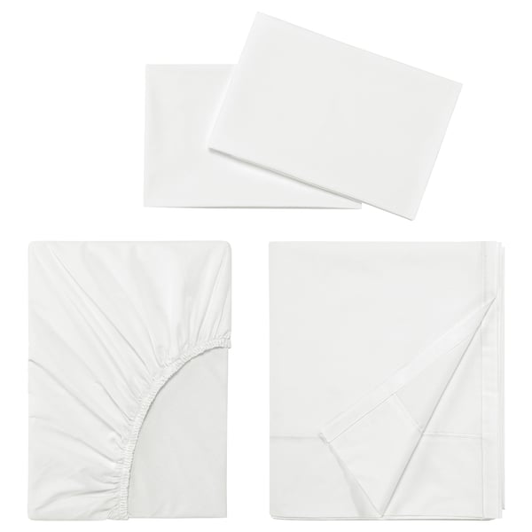 BALSAMPOPPEL Ensemble draps, blanc, Très grand 2 places