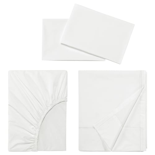 BALSAMPOPPEL Ensemble draps, blanc, Très grand 2 places
