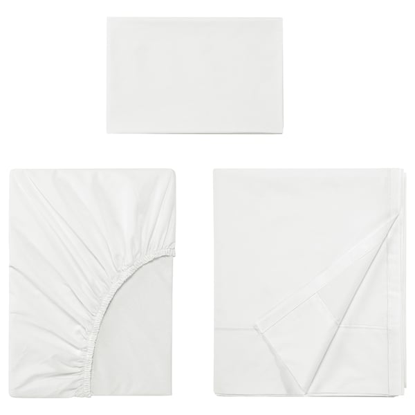 BALSAMPOPPEL Ensemble draps, blanc, 1 place