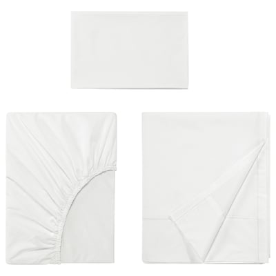 BALSAMPOPPEL Ensemble draps, blanc, 1 place
