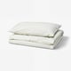 BANDKNIPPE Housse de couette et taie(s), blanc/vert, 1 place