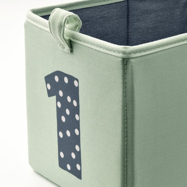 BARNDRÖM Boîte, 3 pièces, vert bleu/beige, 6 ¾x10 ¾x6 ¾ "