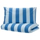 BARNDRÖM Housse de couette et taie, bleu vert/motif rayé, 1 place