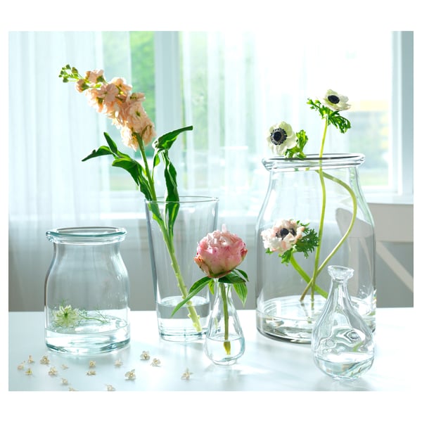 BEGÄRLIG Vase, verre clair, 11 ½ "