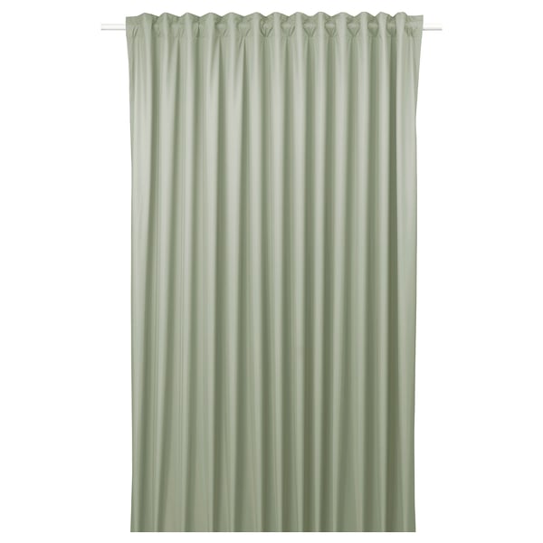 BENGTA Rideau opaque, 1 pièce, vert/ruban fronceur, 83x98 "