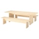 BERGSHYTTAN / BERGSHYTTAN Table avec 2 bancs, effet teinté bouleau plaqué/effet teinté bouleau plaqué, 94 1/2x36 5/8 "