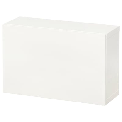BESTÅ Agencement rangement mural, blanc/Lappviken blanc, 23 5/8x8 5/8x15 "