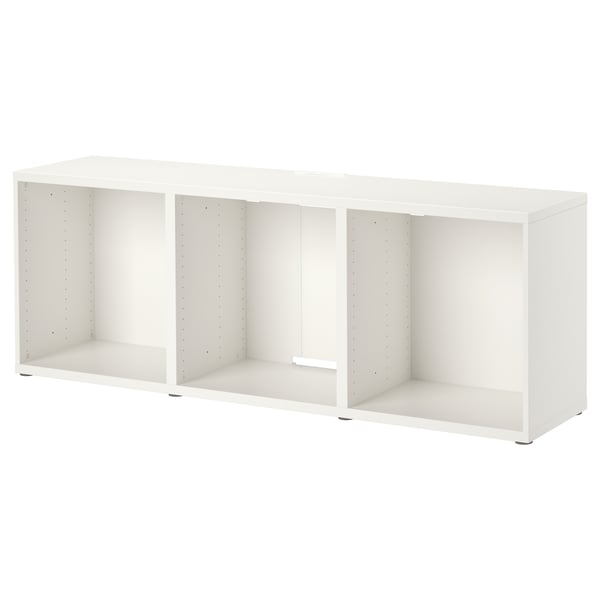 BESTÅ Meuble télé, blanc, 70 7/8x15 3/4x25 1/4 "