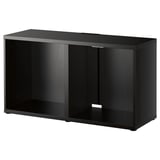 BESTÅ Meuble télé, brun-noir, 47 1/4x15 3/4x25 1/4 "