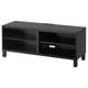 BESTÅ Meuble télé, brun-noir, 47 1/4x15 3/4x18 7/8 "