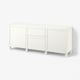 BESTÅ Rangement avec tiroirs, blanc/Hanviken/Stubbarp blanc, 70 7/8x16 1/2x29 1/8 "