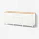 BESTÅ Rangement avec tiroirs, blanc/Lappviken/Stubbarp blanc, 70 7/8x16 1/2x29 7/8 "