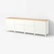 BESTÅ Rangement, blanc/Pipmakare blanc, 94 1/2x16 1/2x29 7/8 "