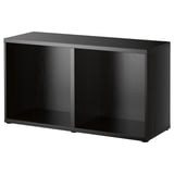 BESTÅ Structure, brun-noir, 47 1/4x15 3/4x25 1/4 "
