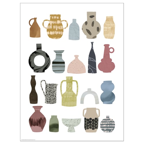BILD Affiche, collection de céramiques, 12x16 "