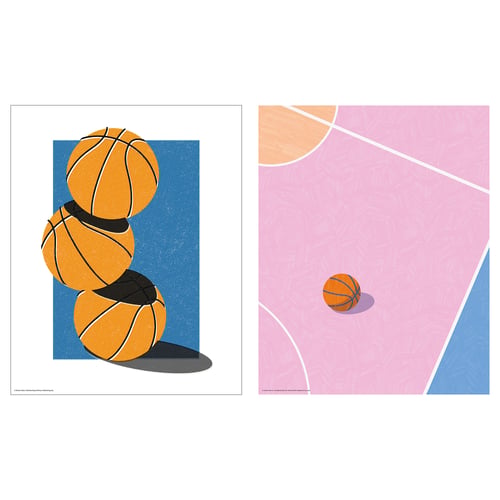BILD Affiche, partie de basket, 8x10 "
