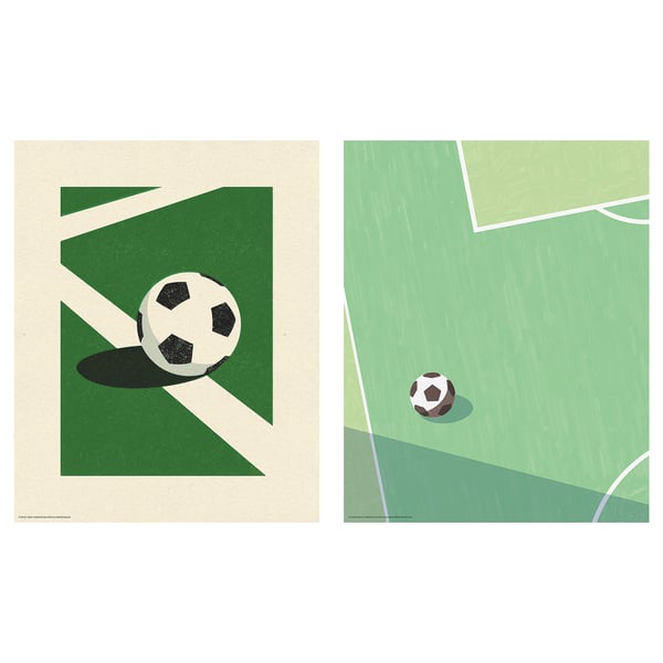 BILD Affiche, partie de football, 8x10 "