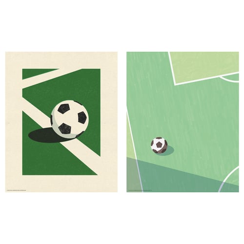 BILD Affiche, partie de football, 8x10 "