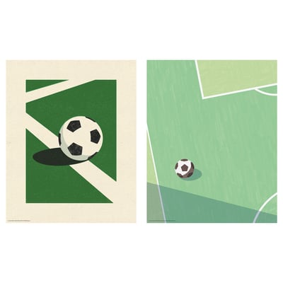 BILD Affiche, partie de football, 8x10 "
