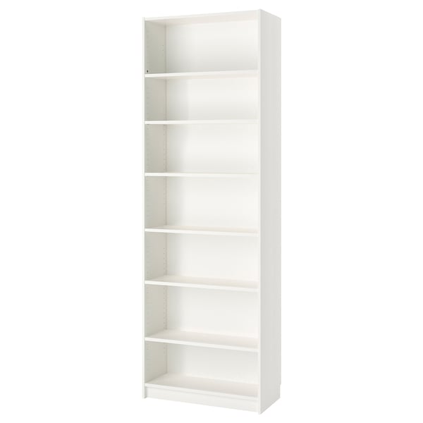BILLY Bibliothèque avec surmeuble, blanc, 31 1/2x11x93 1/4 "
