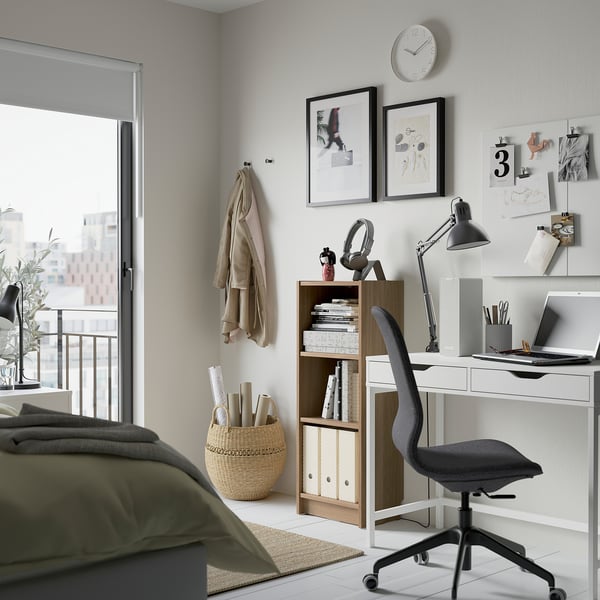 BILLY Bibliothèque, eff chêne, 15 3/4x11x41 3/4 "