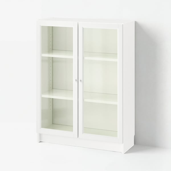 BILLY / OXBERG Bibliothèque vitrée, blanc, 31 1/2x11 3/4x41 3/4 "