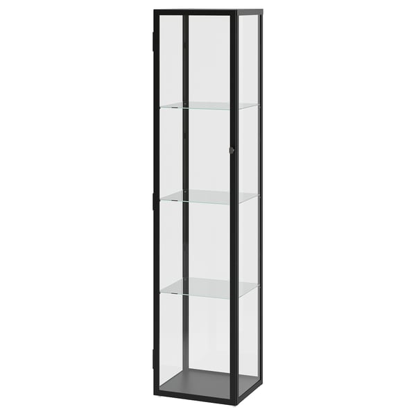 BLÅLIDEN Vitrine, noir, 13 3/4x12 5/8x59 1/2 "