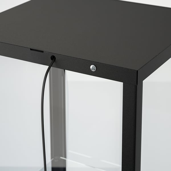 BLÅLIDEN Vitrine, noir, 13 3/4x12 5/8x59 1/2 "
