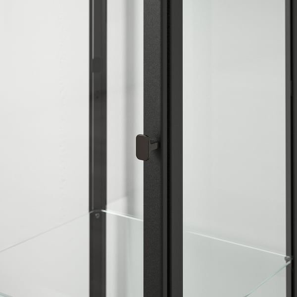 BLÅLIDEN Vitrine, noir, 13 3/4x12 5/8x59 1/2 "