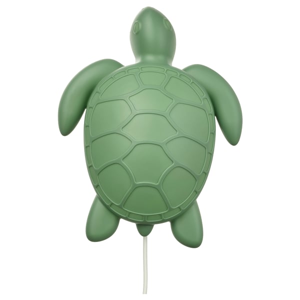 BLÅVINGAD Applique à DEL, tortue/vert