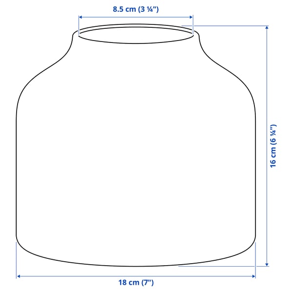 BLODBJÖRK Vase, beige, 6 ¼ "