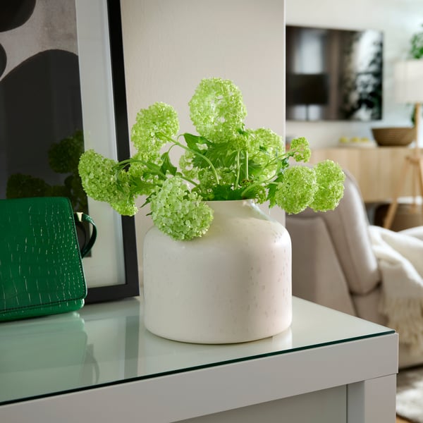 BLODBJÖRK Vase, beige, 6 ¼ "