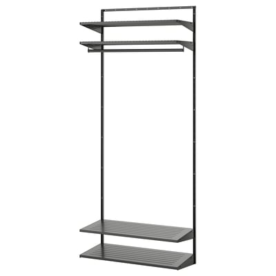 BOAXEL Agencement armoire-penderie, anthracite, 32 1/4x15 3/4x79 "