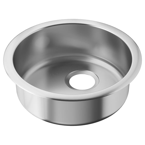 BOHOLMEN Évier à encastrer, 1 bac, acier inox, 18 "