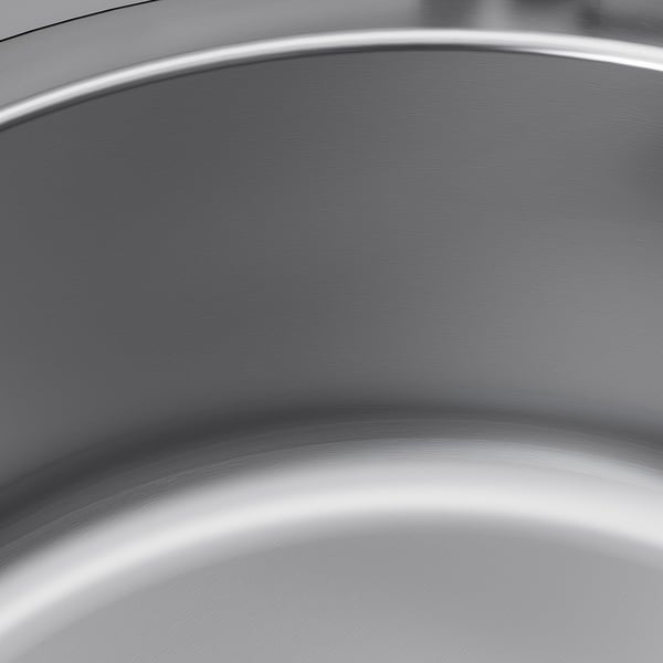 BOHOLMEN Évier à encastrer, 1 bac, acier inox, 17 3/4 "