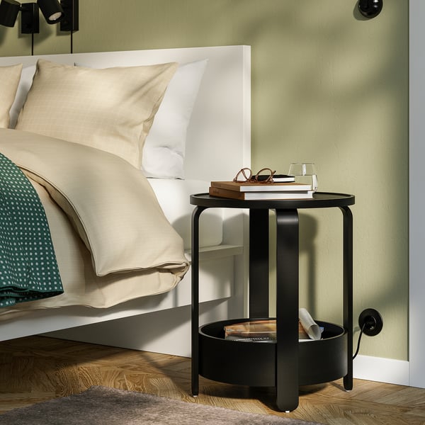 BORGEBY Table d'appoint, noir, 18 1/8 "