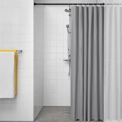 BOTAREN Tringle à rideau de douche, noir, 47-79 "