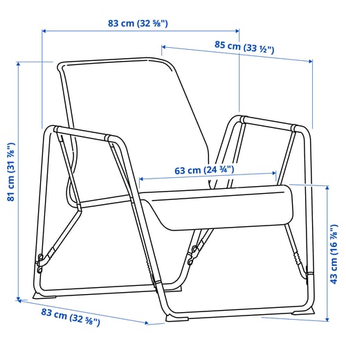 BRÄNNBOLL Fauteuil de jeu, gris/jaune vif