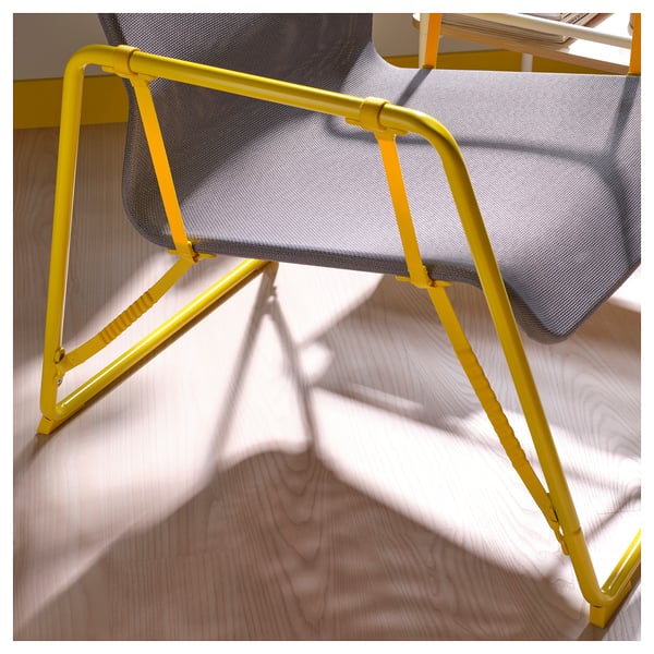 BRÄNNBOLL Fauteuil de jeu, gris/jaune vif