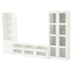 BRIMNES Agenc rangt télé/vitrines, blanc, 126x16 1/8x74 3/4 "