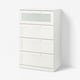 BRIMNES Commode à 4 tiroirs, blanc, 30 3/4x18 1/8x48 7/8 "