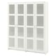BRIMNES Rangement portes vitrées, blanc, 63x13 3/4x74 3/4 "