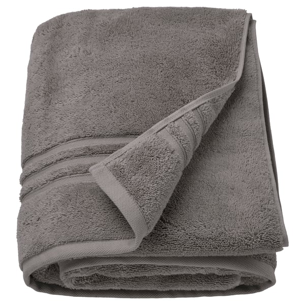 BROKGLIM Drap de bain, gris, 39x59 "