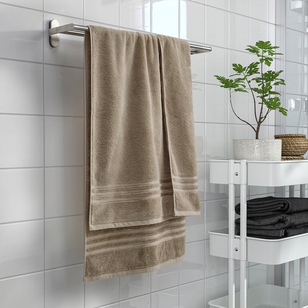 BROKGLIM Serviette de bain, beige, 28x55 "